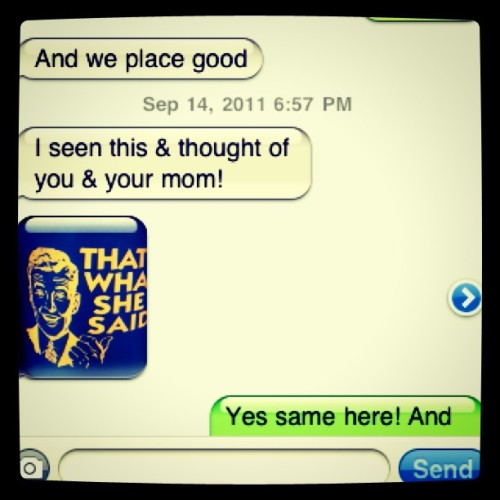 Always thinkin’ about me ;) teehee. (Taken with instagram)