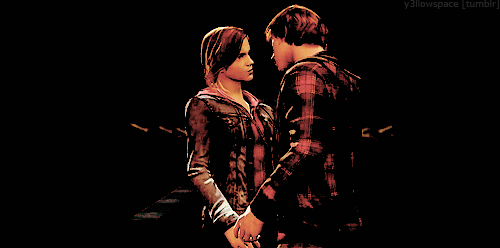 Ron and Hermione kiss in: