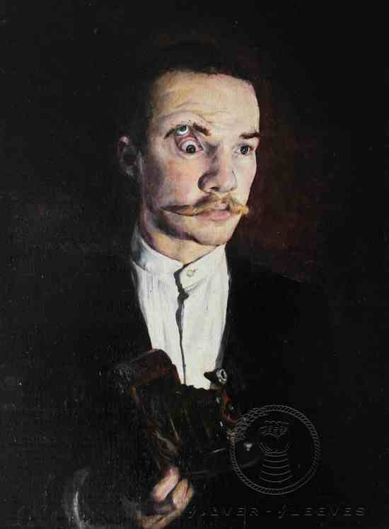 mermanonfire:  The Collector by Samuel Higley, oil on board, 9 x 16″, 2011 –