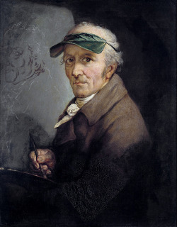 doloresdepalabra: Anton Graff - Self-Portrait with Eye Shade [1813]