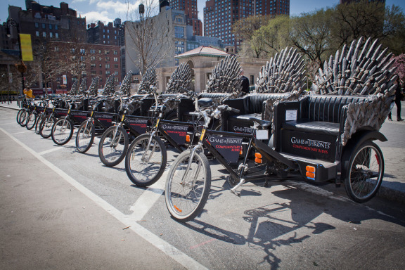 lame-squared:  ladyhoneybadger:  cations:  Iron Throne Pedicabs  THERE IS NO ADVERTISING