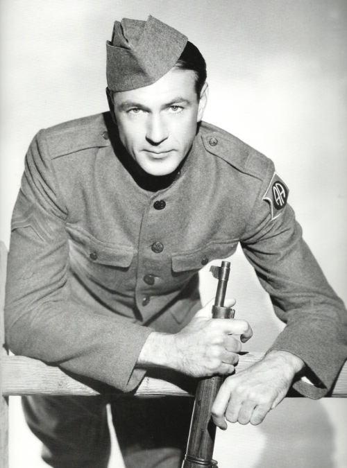 Gary Cooper in uniform for Sergeant York, 1941