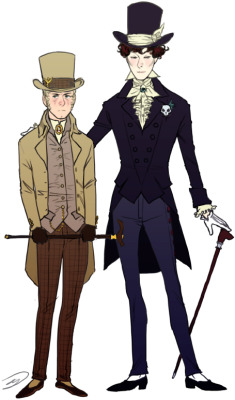 apparently people often confuse victorian fashion with other similar eras i am no exception FUCK THE (FASHION) POLICE, WHAT THE SHIT IS EDWARDIAN OR REGENCY, I DON&rsquo;T EVEN KNOW sherlyneuron: i would LOVE you if you drew a picture  with Sherlock and