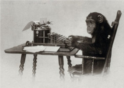  The Infinite Monkey Theorem states that a monkey pressing keys at random on a typewriter keyboard for an infinite amount of time will almost surely type a particular finite text, such as the Bible or the works of Shakespeare.  Let’s examine. Consider