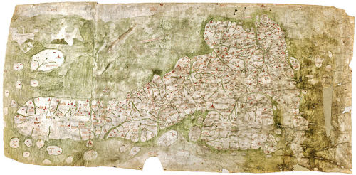 anglophilelizz:The Gough Map of Great Britain (also known as The Bodleian Map) is the oldest 