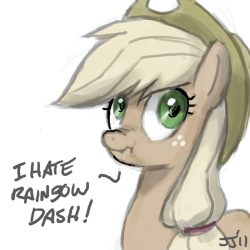 &ldquo;so&hellip;. we are requesting ? okay , okay. Draw Applejack while lying :o&rdquo;