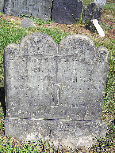 Also his wife’s arm… (by jlbriggs)The Tripp family grave in Newport, RI, commemorating 