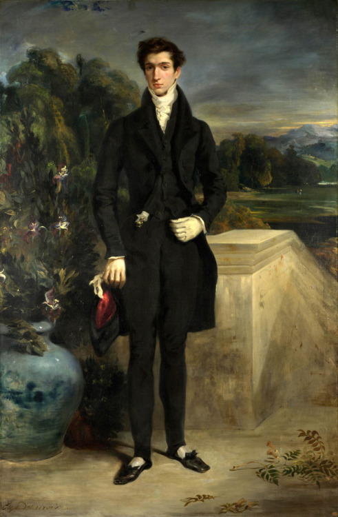 peira:  Eugene Delacroix:  Portrait of Louis Auguste Schwiter (1826-1827) 