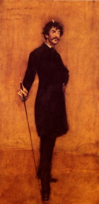 Portrait of Impressionist James Abbott McNeill Whistler by William Merritt Chase - 1885 