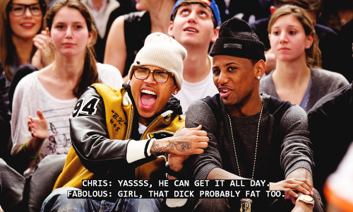 bitch to the right looking @ chris like “chillll moe”