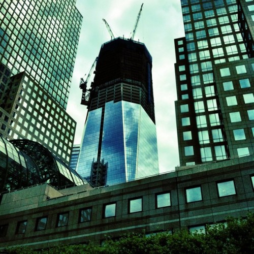 The “Freedom Tower” as unofficially still called this beautiful gargantuan building at #groundzero #wtc ~ many years in the making. The current progress has a bug-like quality that makes it’s massiveness a little softer, bordering on, dare I say,...