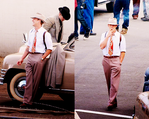 fuckyeahmcgosling:  Ryan Gosling, on the set of ‘Gangster Squad’