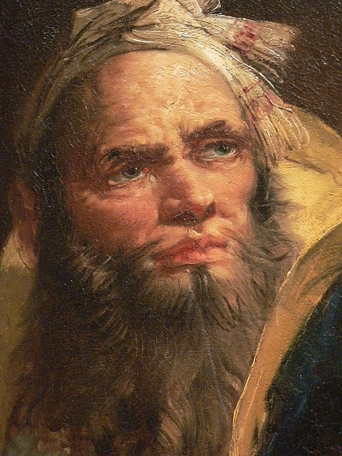 vaxhuvuden:  Head of an Oriental by Giovanni Battista Tiepolo 1757. 