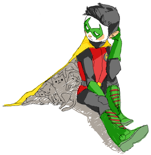 assguard:thebatmanfanatic:Oh, Damian… Where did all those kitties come from? Hmm???sadjldjljdakld ad