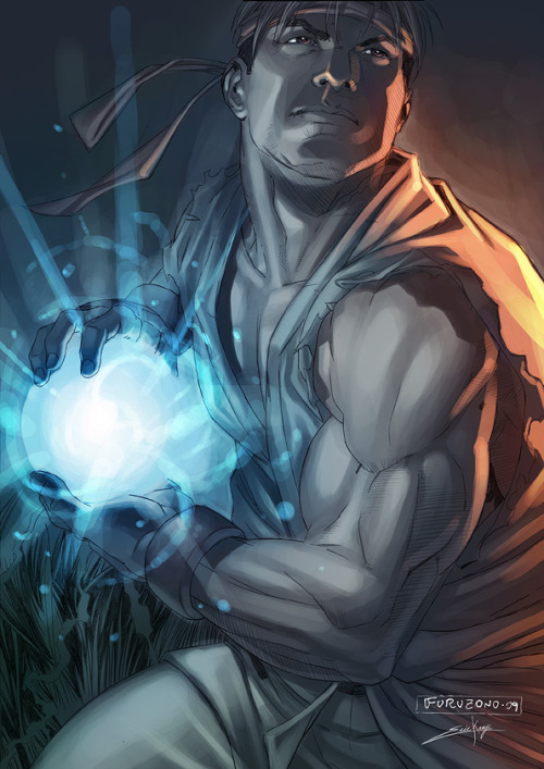 atom-heart:  Ryu Collab by ~erickenji 