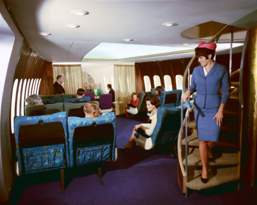 susiesnapshot:National Air and Space Museum Archives: “Boeing connected the upper level of the 747 w