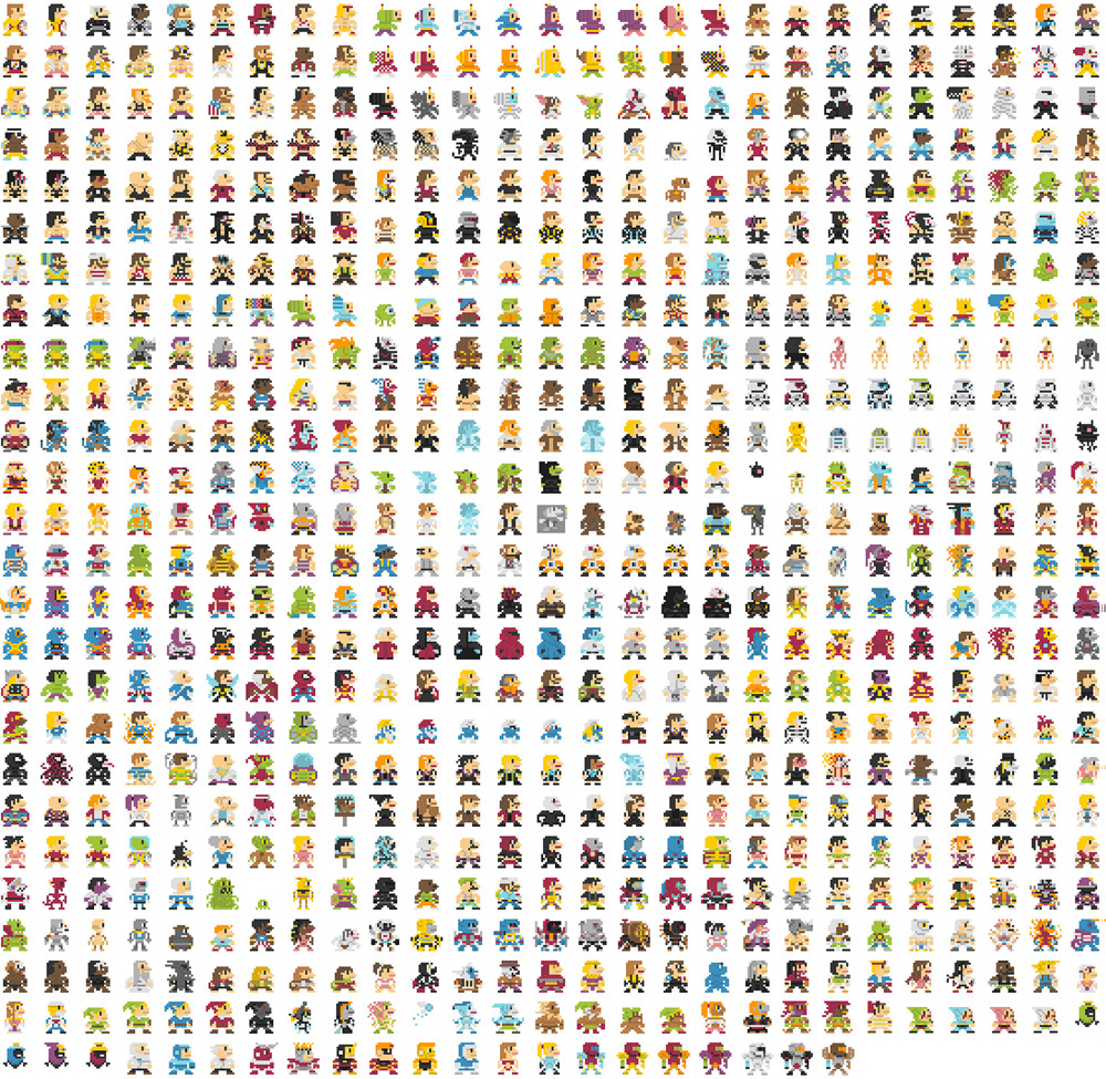 It might take a while to dig through 696 different video game characters, but they are all in Mario form so it is well worth it. Check out this entire collection of pixelated heroes and villains by Ty Lettau in full size here.
Related Rampages:...