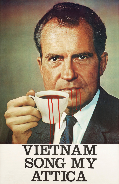 Vietnam, Song My, Attica collage by Kjartan Slettemark,  Nixon Visions series, 1971