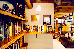 thesaera:  book-of-flights:  dizzytea:   Beautiful Libraries → Neil Gaiman’s Personal Library (The Basement, Neil Gaiman’s Home) Take the 3D tour here.  I basically SCREAMED. Not a word of lie.    ARE YOU FUCKING KIDDING ME NOW   nope not real