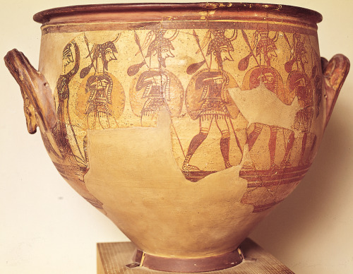 art-through-the-ages:Warrior Vase, from Mycenae, Greece, ca. 1200 B.C.