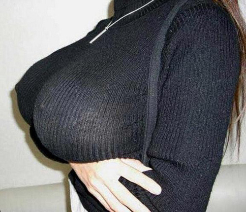 peekaboobie:  always reblog mystery awesome sweater tits l love big tight tops and