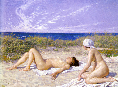 Sunbathers on the Dunes, Paul Gustave Fischer