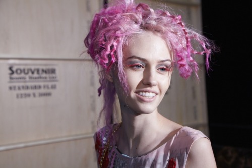 beautylish:Check out the playful beauty exploration at Louise Gray’s Spring/Summer 2012 runway sho