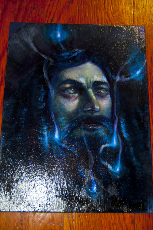 9 x 12&quot; oil on canvasboard 2011 Before Blackbeard was finally brought down by the pirate hu