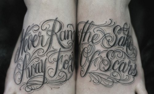 iivanthegreat:  script feet by only you tattoo on Flickr.