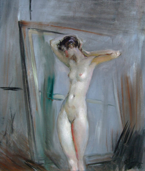 art-mirrors-art:  Jean-Gabriel Domergue - Nude at a mirror (1931) 