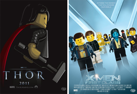 foolproofstuff:  Super cute ^_^!! nerdtacos:  This summer’s movies, lego-fied.  