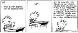 peoplewhocaneatpeople:    The entire education system summed up in a three panel comic strip.  The greatest comic ever written. no if’s and’s or but’s. Bill Waterson was a genius. 