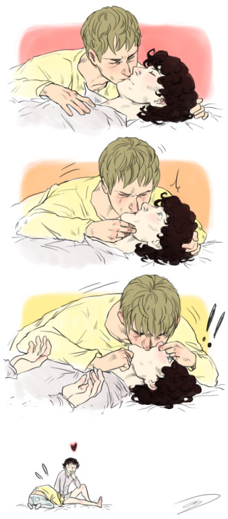 of course sherlock digs it yukas99: Can I  have John who was going to kiss Sherlock, however gave mouth-to-mouth  resuscitation unconsciously, occupational disease. I’m so sorry for my  poor English, I’m Japanese.