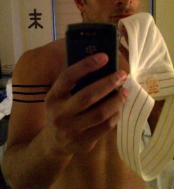  collectem25 submitted:                                                                                    Sniffing the post-gym sweaty jock. Perfect.  I bet it smells heavenly. Thanks for the submit!