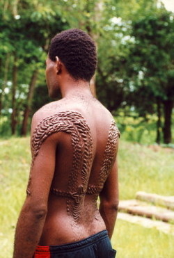 goaheadscream:  Scarification, used as protection,