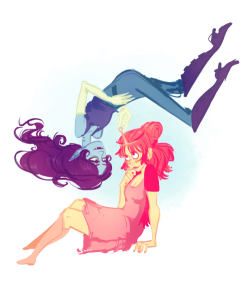 pinkie-pi:  fuckyeahmarcelinebubblegum:  paperpie:  Well I guess this as good an introduction as any to Adventure Time fanart. Hi. Also I’m liking the vampire lesbian trend on my blog right now.  dies of joy  I really love this art style omg 