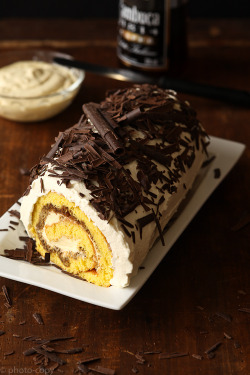 desserts-oh-my:  Roll Cake with Tiramisu Filling