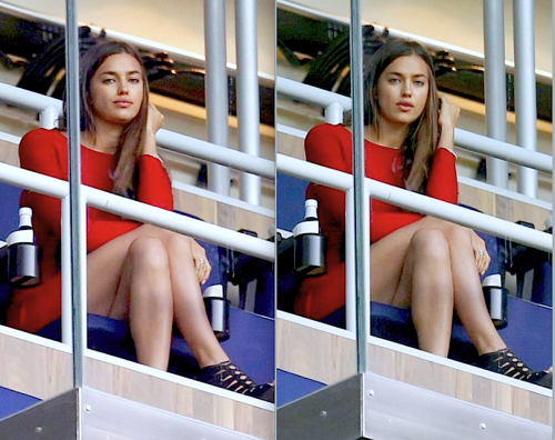fuckyeahmadridwags:Irina at the Real Madrid game against Rayo Vallecano. 