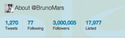 omg-brunomars:  YAAAAAAAAAY! 3 Million Hooligans 