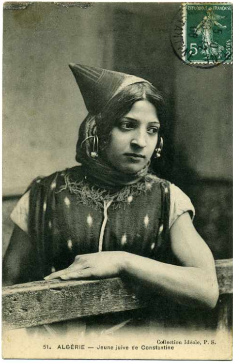 nostalgerie:Jewish Girl from Constantine - Collection Idéale, P. S. 1908