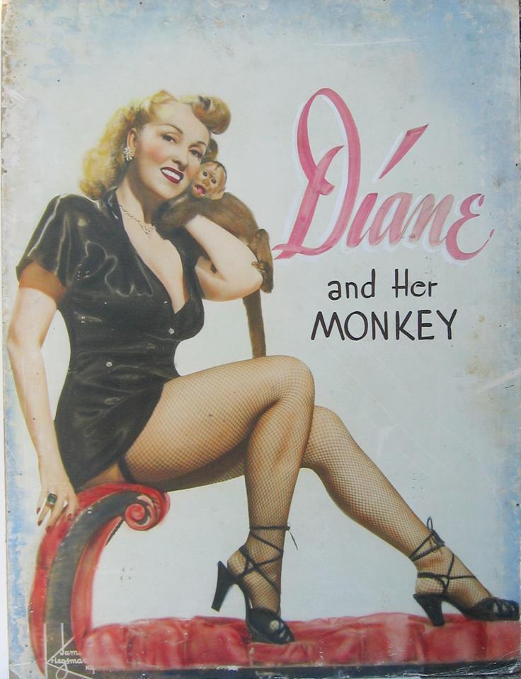 burleskateer:  (via Grottu)  Beautiful vintage promotional poster featuring Diane