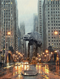 enajyentihw:  robotindisguise:  pacalin: AT-AT in Chicago - by Tony Bamber  rules. 