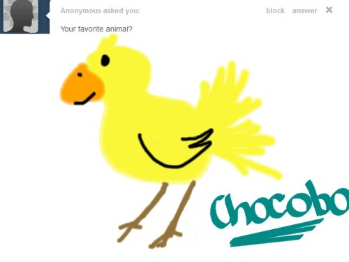 ask&ndash;tifa: And that…is what a fail Chocobo looks like… Reblogging from my ask