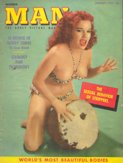 Mudwerks:  &Amp;Lsquo;Modern Man&Amp;Rsquo; - (January 1957)..  Blaze Starr Cover