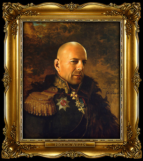 kawaiipussy:  darkdemons:  fuckyeah-nerdery:  air-kentucky:   whiskeyandgoatsmilk: By George Dawe, replaceface  I would like to see Clint Eastwood play Andrew Jackson.  Meh, Andrew Jackson was an asshole and a war criminal.  Bruce is so fine goddammit