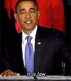 copypasteunique:  bennyandomar:  hiramhiram:   Barack Obama signs the repeal of Don’t