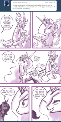 askprincessmolestia:  Ask Princess Molestia #005  Luckiest stoned Discord ever