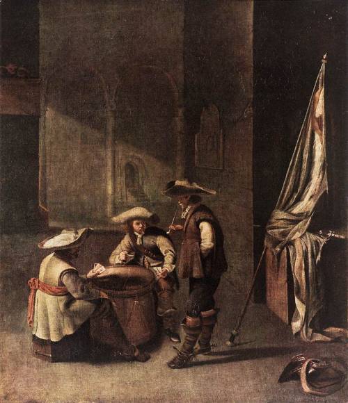 Guardroom with Soldiers Playing Cards by Jacob Duck