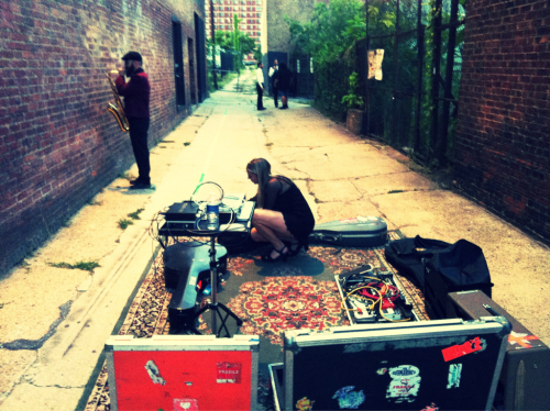 This is actually the load-out after our set at the 930 Club in Washington DC while on-tour with Eels a few years back. - JD