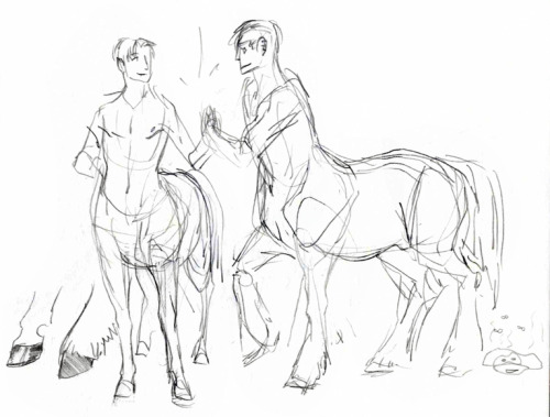 zerachin: collection of horse doodles during production/story development meetings and another teddy